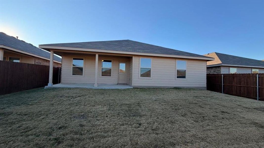 Exterior details and patio area of a home in Rosewood at Beltmill, Fort Worth (Image 2).