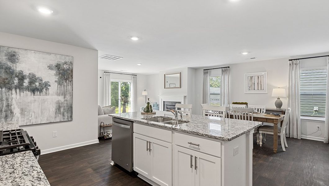 Furnished interior in a model home at Brookside Farms - The Meadows in Greer (Image 4).