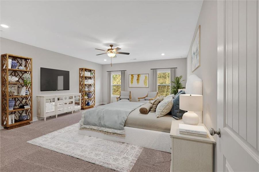 Furnished interior view inside a new home in Heritage Pointe at The Georgian, Villa Rica (Image 14).