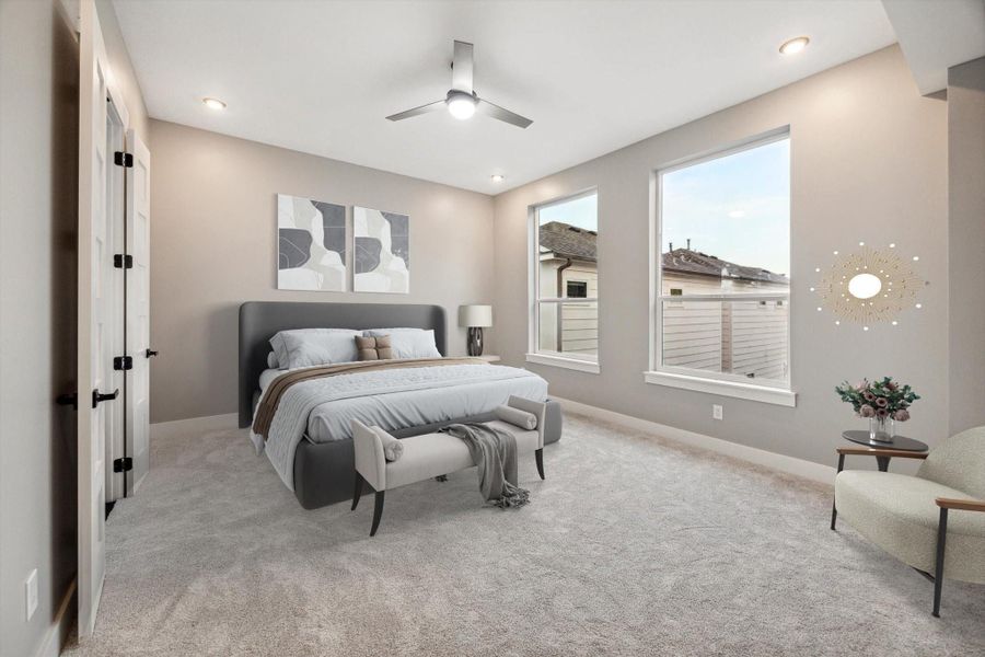 Massive primary suite w tons of natural light*This area has been virtually staged Massive primary suite w tons of natural light*This area has been virtually staged