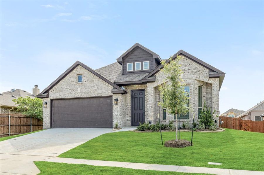 Front exterior of a new home in Sunset Ridge, Alvarado, TX, highlighting curb appeal (Image 24).