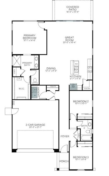 2D floor plan layout of this home in Mesquite at North Creek, Queen Creek, AZ (Image 5). 2D floor plan layout of this home in Mesquite at North Creek, Queen Creek, AZ (Image 5).