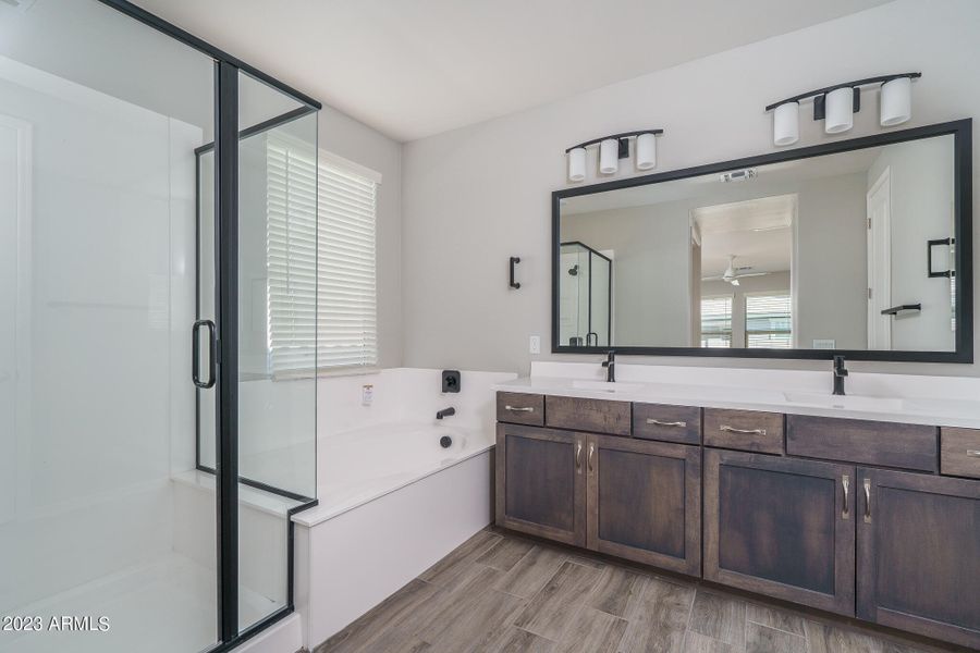 Furnished interior in a model home at Calistoga at Estrella Commons in Goodyear (Image 20). Furnished interior in a model home at Calistoga at Estrella Commons in Goodyear (Image 20).