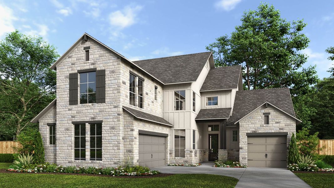 Representative exterior photo of a completed home built from the 560A by Britton Homes in Fields 60', Frisco, TX (Image 7).