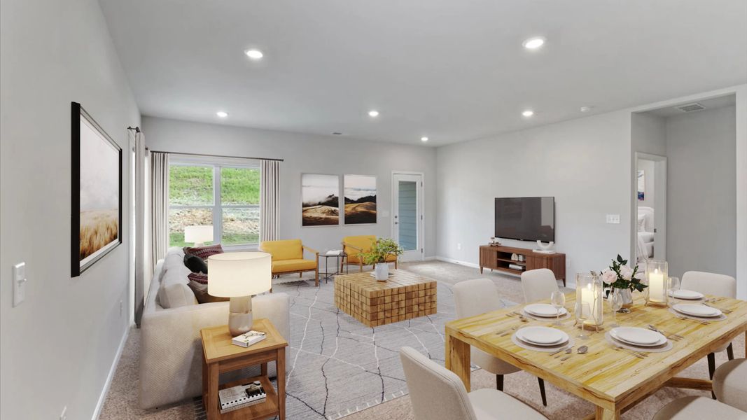 Representative furnished interior of a home built from the The Rome by Artisan Built Communities in Salacoa, Calhoun (Image 1).
