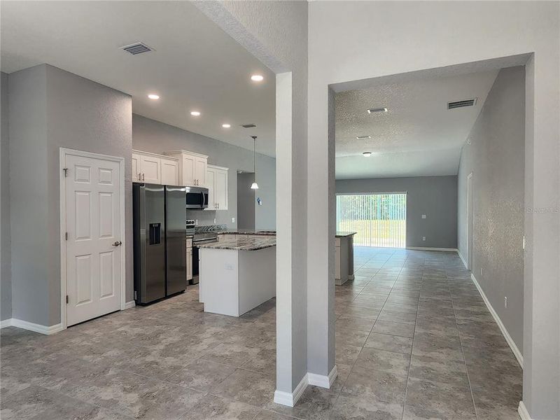 View from the Foyer into the open and spacious split bedroom HOME