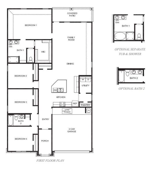2D floor plan layout of this home in , League City, TX (Image 4).