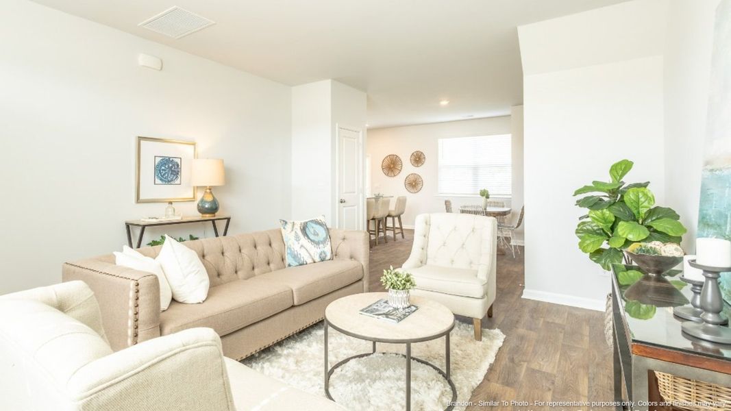 Furnished interior view inside a new home in Carolina Groves, Moncks Corner (Image 9). Furnished interior view inside a new home in Carolina Groves, Moncks Corner (Image 9).
