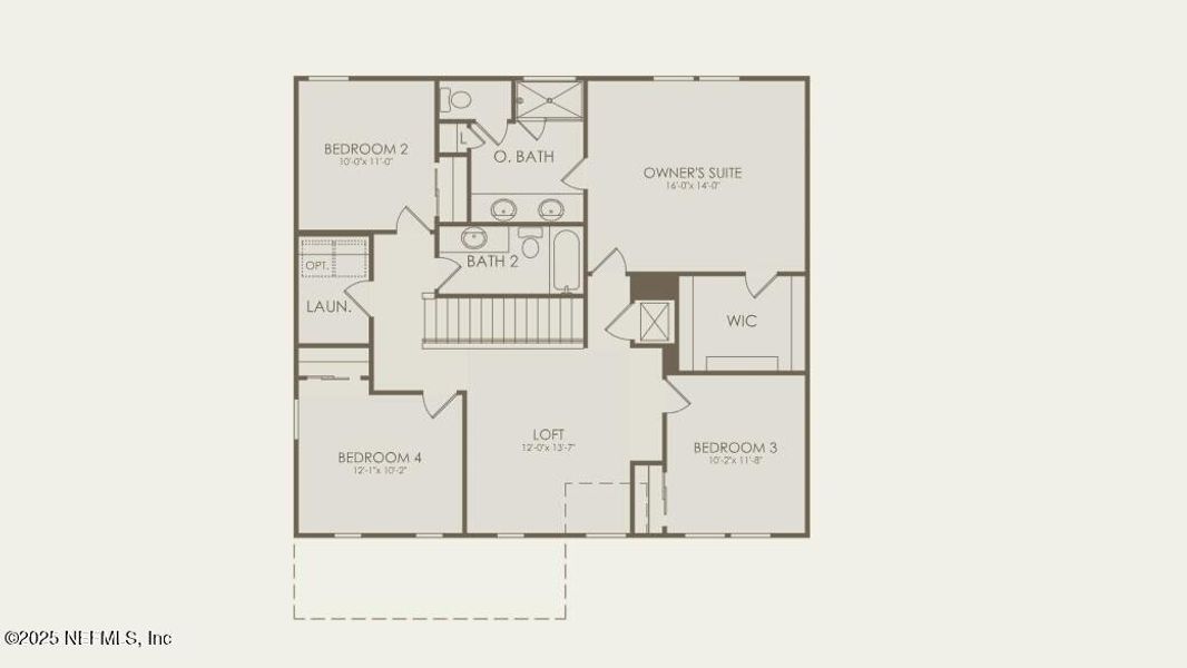2D floor plan layout of this home in Hyland Trail, Green Cove Springs, FL (Image 5).