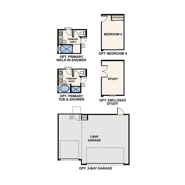 2D floor plan layout of this home in Village at Sundance, Buckeye, AZ (Image 5). 2D floor plan layout of this home in Village at Sundance, Buckeye, AZ (Image 5).
