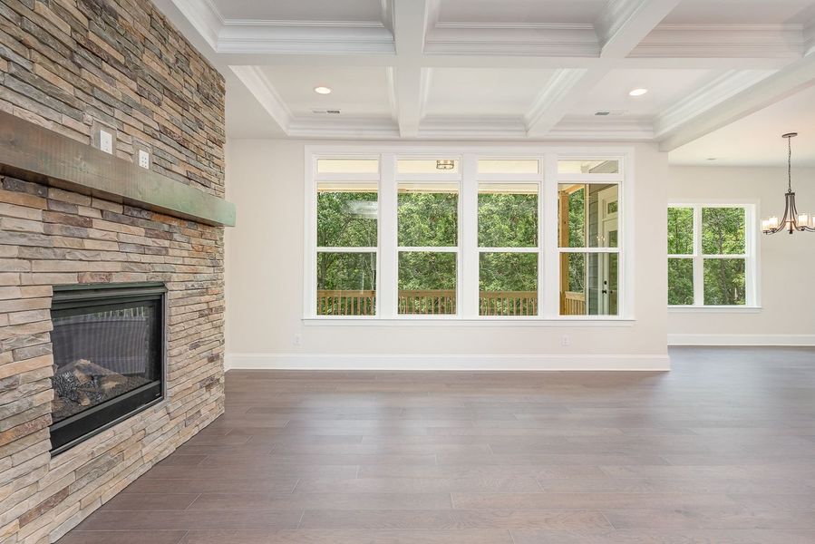 Representative unfurnished interior of a home built from the Harvard by Greybrook Homes in Harbor Watch, Statesville (Image 19).