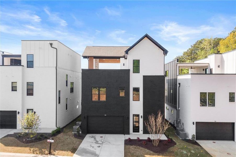 Front exterior of a new home in The Gathering – Alpharetta, Alpharetta, GA, highlighting curb appeal (Image 26).