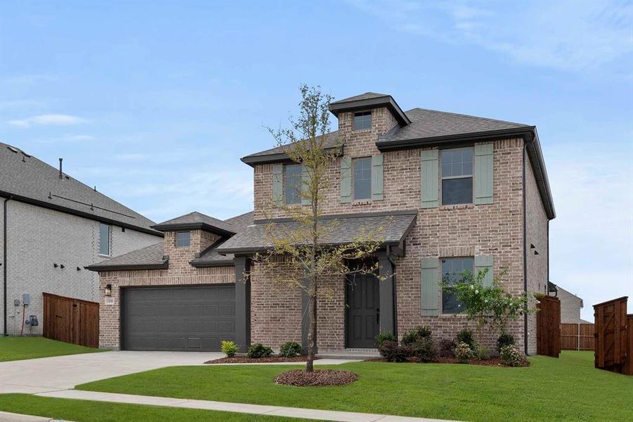 Front exterior of a new home in Gateway Parks, Forney, TX, highlighting curb appeal (Image 16). Front exterior of a new home in Gateway Parks, Forney, TX, highlighting curb appeal (Image 16).