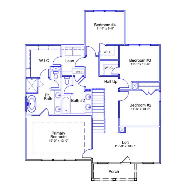 2D floor plan layout of this home in Grand Park, Leland, NC (Image 3).