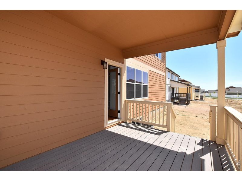 Exterior details and patio area of a home in Union Colony West, Greeley (Image 3).