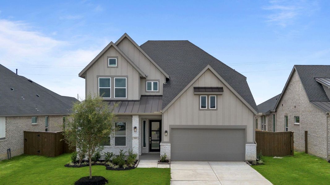 Front exterior of a new home in Attwater, Waller, TX, highlighting curb appeal (Image 26).