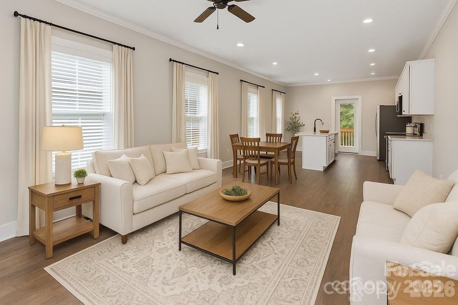Furnished interior view inside a new home in , Old Fort (Image 3). Furnished interior view inside a new home in , Old Fort (Image 3).
