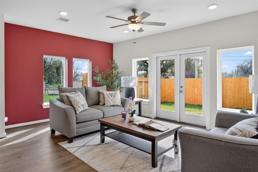 Spacious main living space with an airy feel, highlighted by clean finishes and a layout designed for both comfort and entertaining. Spacious main living space with an airy feel, highlighted by clean finishes and a layout designed for both comfort and entertaining.