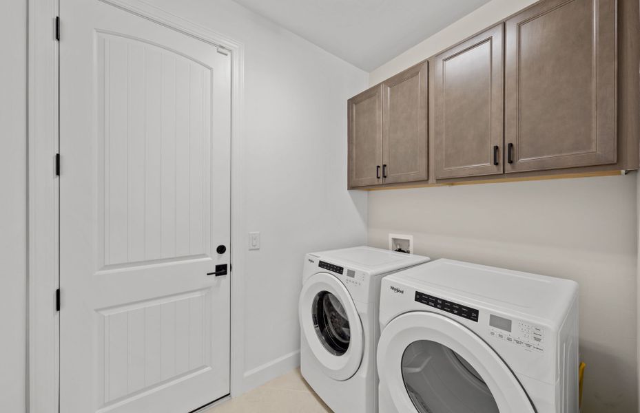 Laundry room with storage options