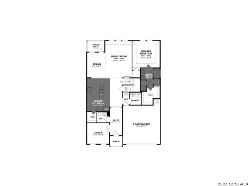 2D floor plan layout of this home in Morgan Meadows, San Antonio, TX (Image 3). 2D floor plan layout of this home in Morgan Meadows, San Antonio, TX (Image 3).