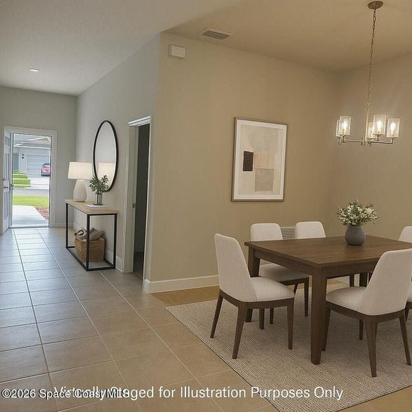 Furnished interior view inside a new home in St. John Preserve, Palm Bay (Image 3).
