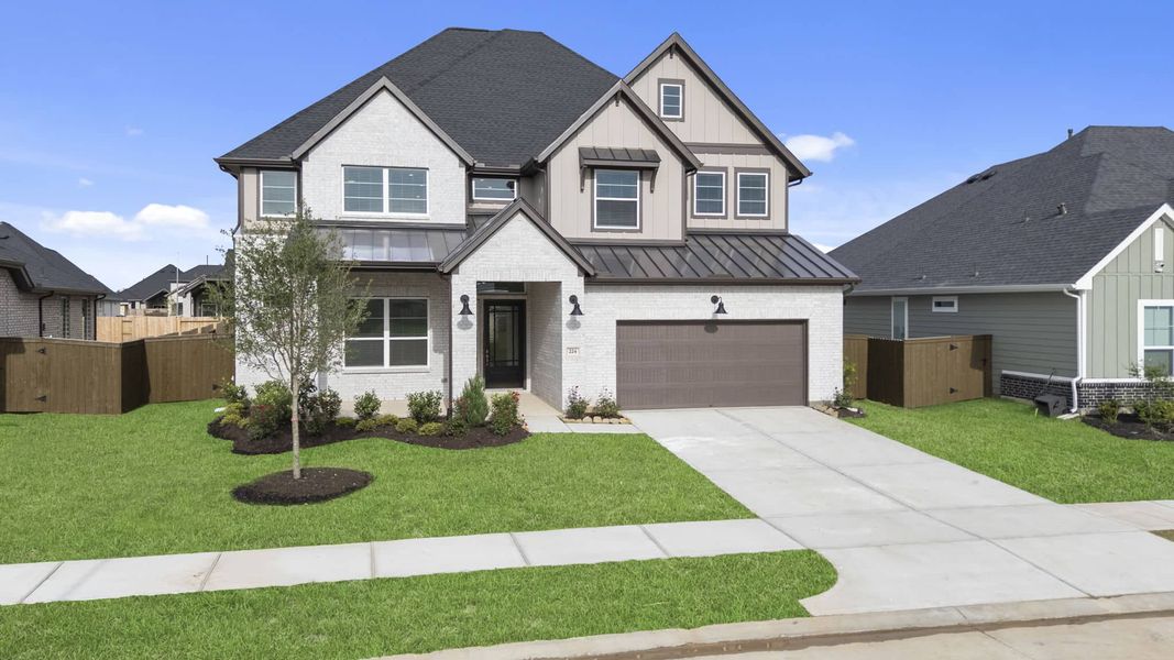 Front exterior of a new home in Attwater 55s, Waller, TX, highlighting curb appeal (Image 27).