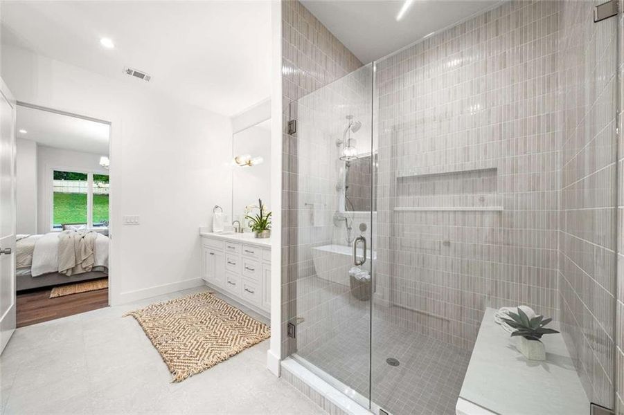 Furnished interior view inside a new home in , Marietta (Image 20).