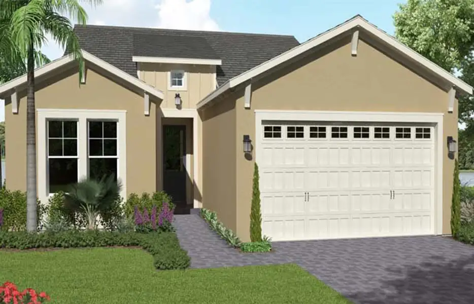 Representative exterior photo of a completed home built from the Marlberry by Minto Communities in Westlake, Loxahatchee, FL (Image 4). Representative exterior photo of a completed home built from the Marlberry by Minto Communities in Westlake, Loxahatchee, FL (Image 4).