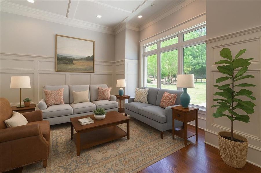 Furnished interior view inside a new home in , Roswell (Image 15).