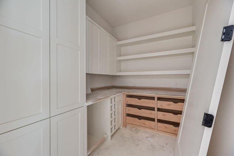 Working pantry in kitchen. Working pantry in kitchen.