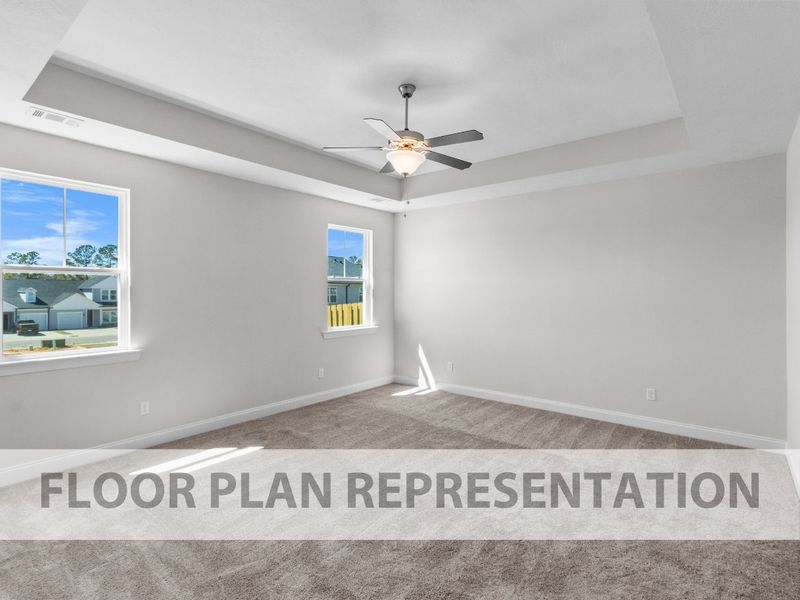 Primary Bedroom View 2 | 1714 Plan by Ivey Homes