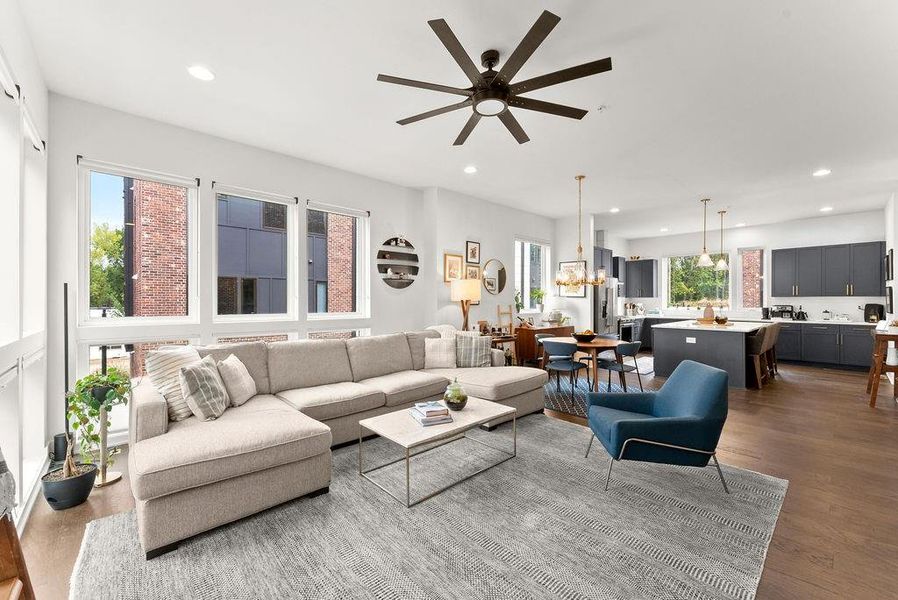 Furnished interior view inside a new home in , Atlanta (Image 13). Furnished interior view inside a new home in , Atlanta (Image 13).