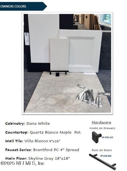 Sample of building materials used in homes in The Preserve at Bannon Lakes, St. Augustine (Image 25).