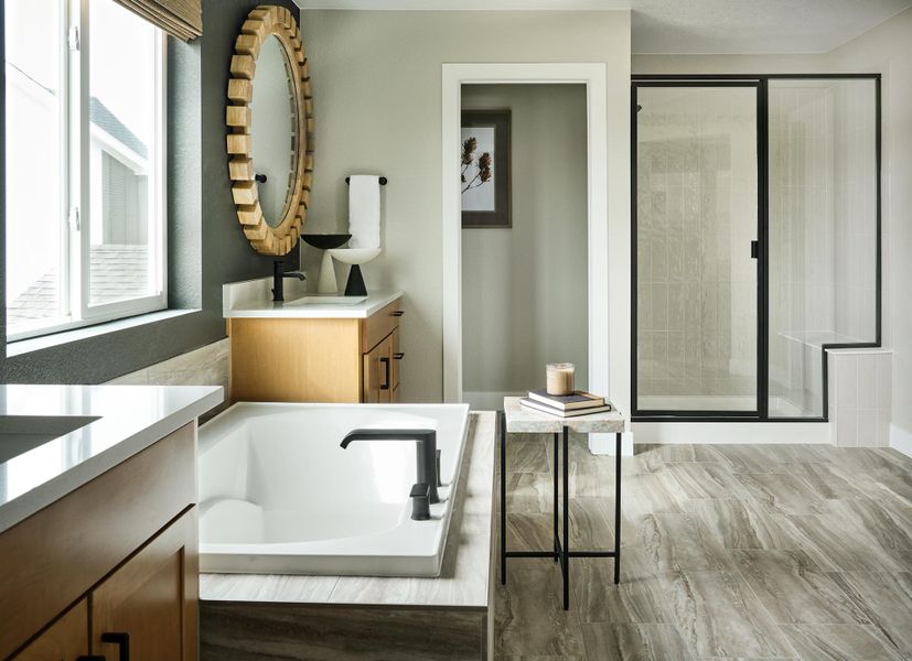 Representative furnished interior of a home built from the Roxborough by Taylor Morrison in Trailstone, Arvada (Image 8).