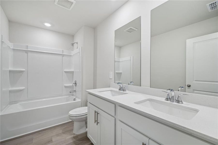 Furnished interior view inside a new home in Parkside at Grayson, Grayson (Image 14).