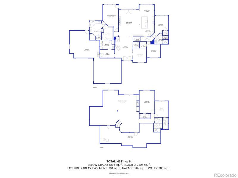 2D floor plan layout of this home in , Larkspur, CO (Image 3).