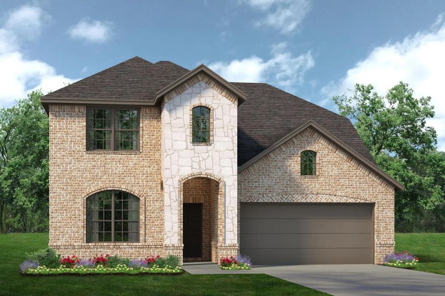 Representative exterior photo of a completed home built from the Concept 2440 by Landsea Homes in Chisholm Hills, Cleburne, TX (Image 37).
