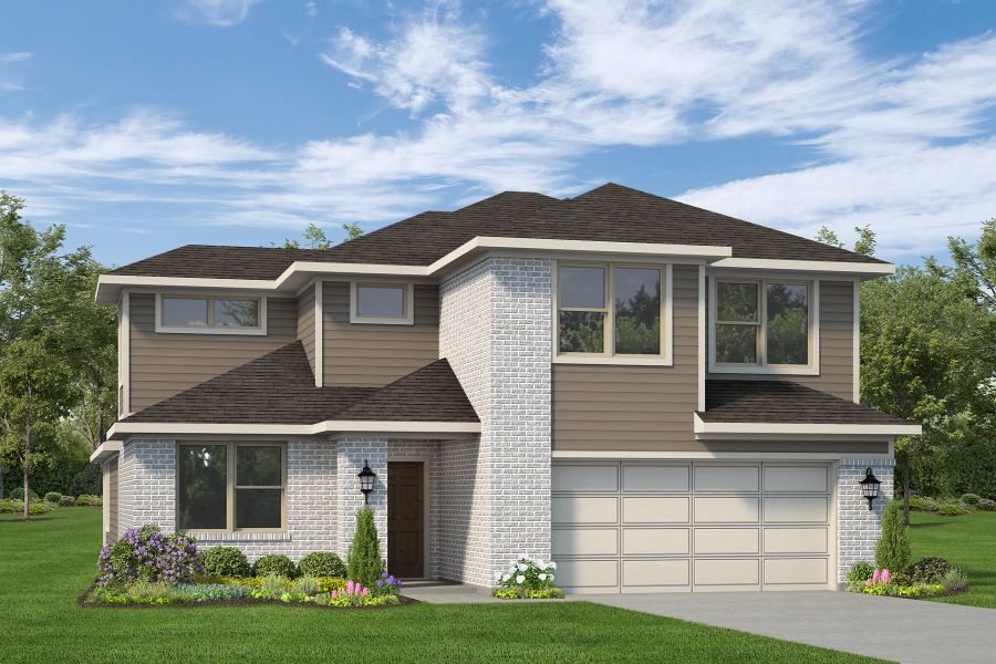 Representative exterior photo of a completed home built from the The Live Oak by Autograph Homes in Aldeana, Bonney, TX (Image 3). Representative exterior photo of a completed home built from the The Live Oak by Autograph Homes in Aldeana, Bonney, TX (Image 3).