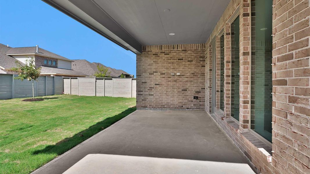 Exterior details and patio area of a home in Legacy, League City (Image 4). Exterior details and patio area of a home in Legacy, League City (Image 4).