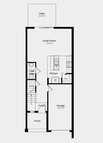 2D floor plan layout for the Jacaranda by Taylor Morrison in Southloch, Mount Dora, FL (Image 3).