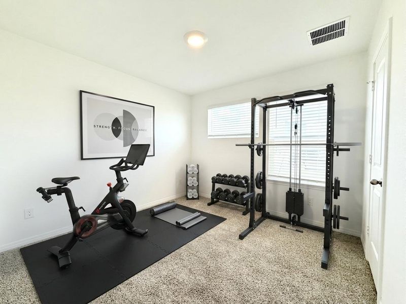 Workout room with baseboards Workout room with baseboards