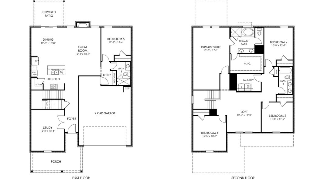 2D floor plan layout of this home in Mansker Farms - Bronze Series, Hendersonville, TN (Image 3).