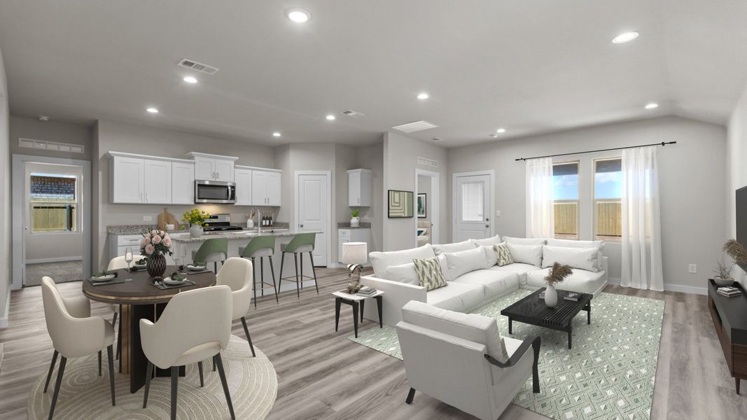 Representative furnished interior of a home built from the CAMDEN by D.R. Horton in Homestead at Parks Bell Ranch, Odessa (Image 9).