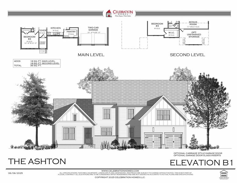 Representative rendering of the exterior for the Ashton by Celebration Homes (Image 12).