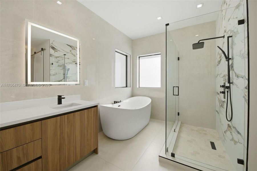 Furnished interior view inside a new home in , Miami (Image 8).