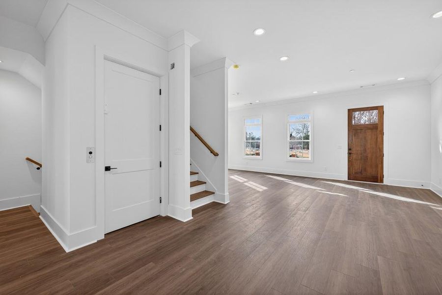 Spacious, unfurnished interior of a new home in Skyview On Broad, Sugar Hill (Image 20). Spacious, unfurnished interior of a new home in Skyview On Broad, Sugar Hill (Image 20).