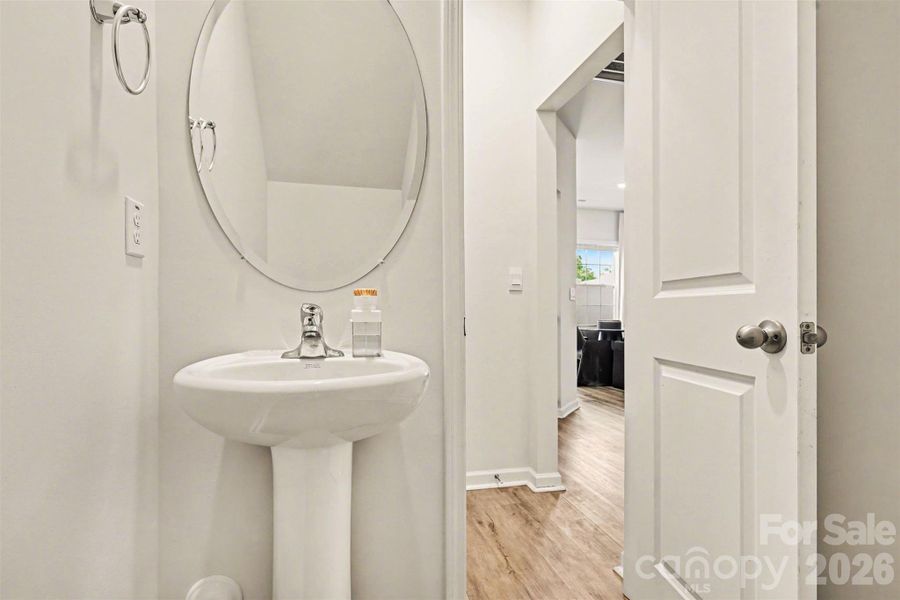 Half bath on main floor.