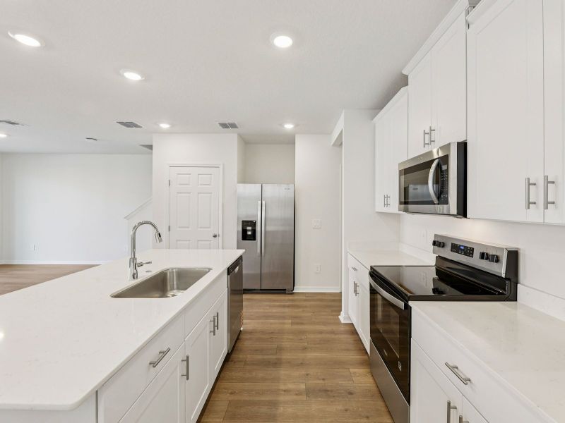 Furnished interior view inside a new home in The Meadow at Crossprairie Townes, St. Cloud (Image 4). Furnished interior view inside a new home in The Meadow at Crossprairie Townes, St. Cloud (Image 4).