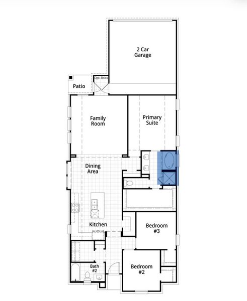 2D floor plan layout for the Greyton by Highland Homes in Mantua Point, Van Alstyne, TX (Image 5).
