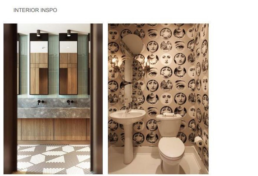 Bathroom featuring toilet and a sink Bathroom featuring toilet and a sink